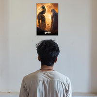 The "कुरुक्षेत्र" Mahabharat Poster | 8K | Premium Glossy - Bharatvarsh Arts--Wall Poster Sets - Buy Indian Spiritual, Mythology, Gods, Warrior Wall Art - For Living Room, Decor