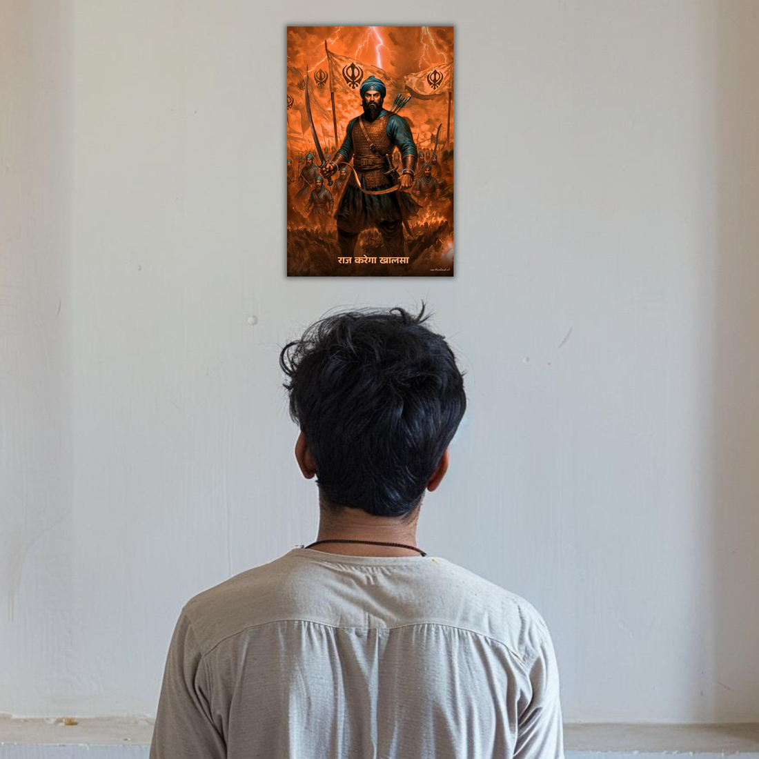 The 'राज करेगा खालसा' Baba Bahadur Singh Ji Poster | 8K | Premium Glossy