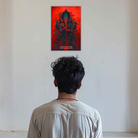 The 'सर्वशक्तिमयं सर्वरूपधरं' Ganesha Poster | 8K | Premium Glossy - Bharatvarsh Arts--Wall Poster Sets - Buy Indian Spiritual, Mythology, Gods, Warrior Wall Art - For Living Room, Decor