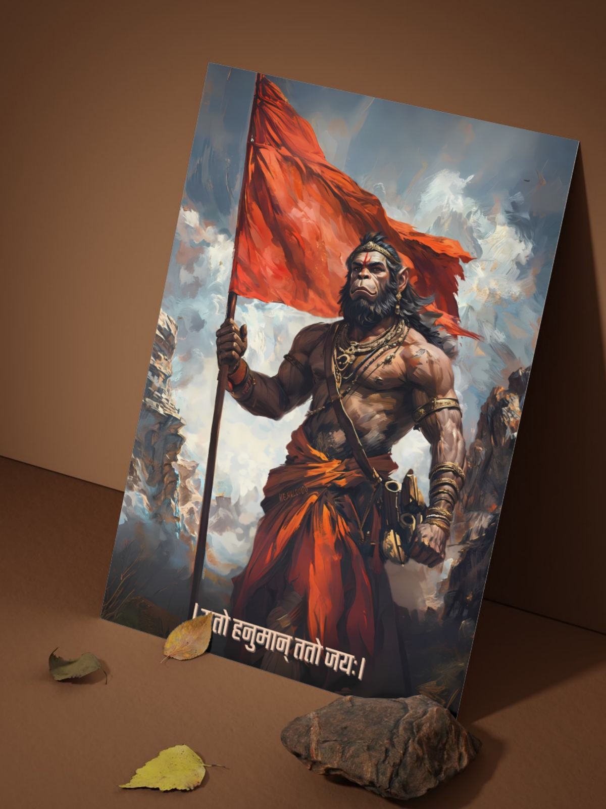 All Lord Hanuman Ji 6 Premium Posters Combo + Free Wall Friendly Glue Dots + 1 Surprise Sticker
