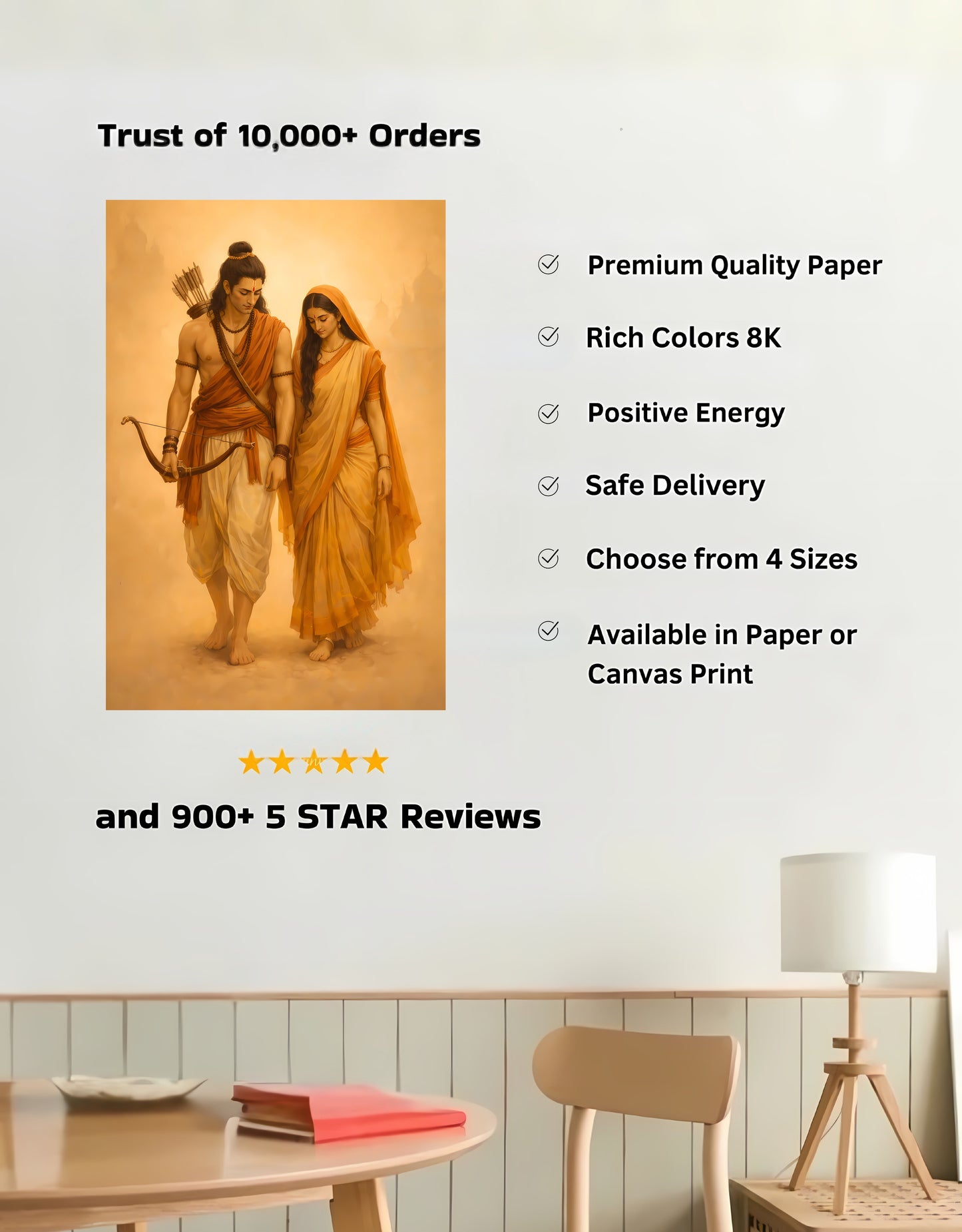 The Beautiful Sita Ram Vanvas Premium Large Poster | 8K | Premium Glossy