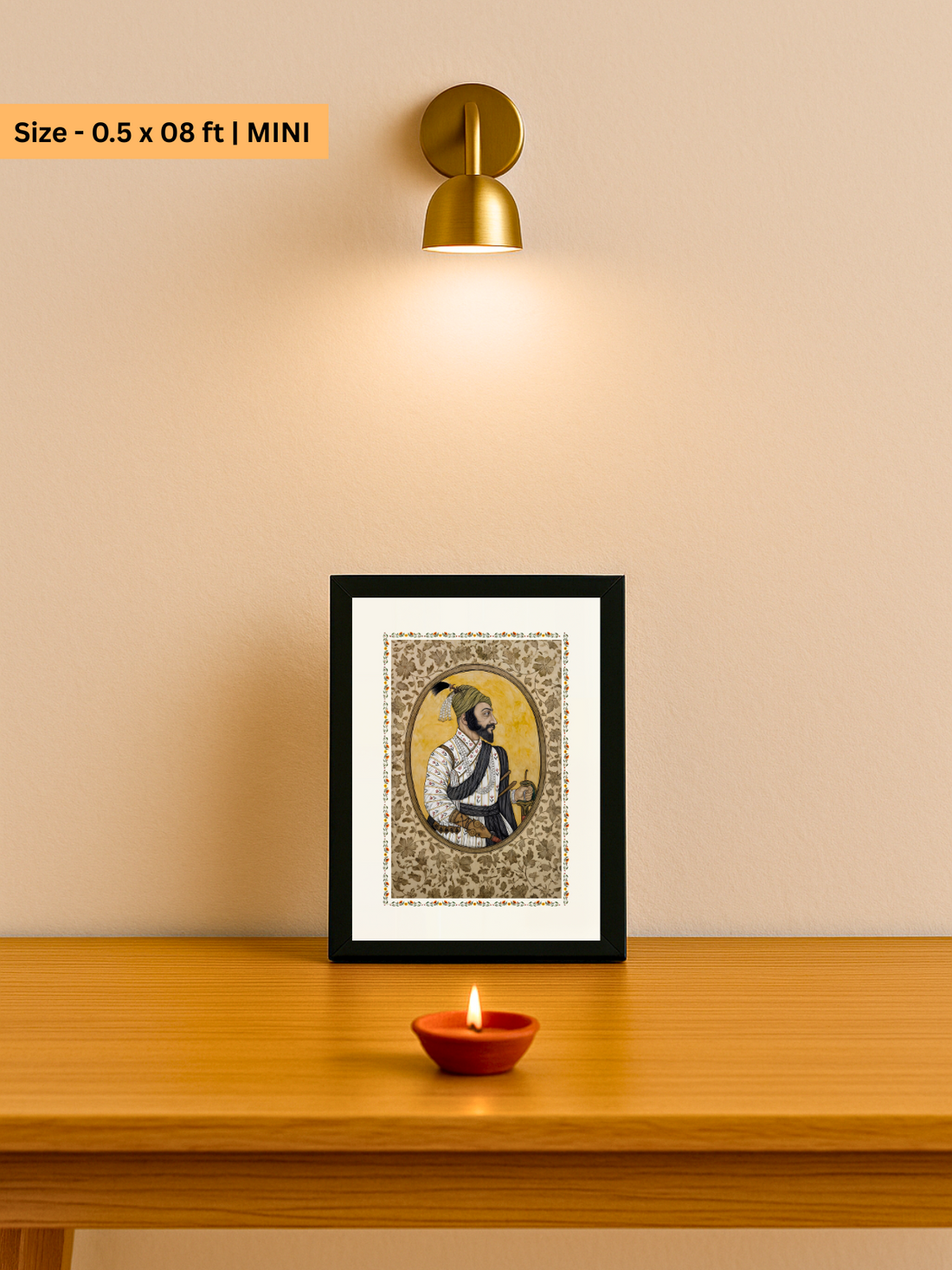 The Historic Chatrapati Shivaji Maharaj Wall Frame | Premium Quality - Bharatvarsh Arts--Wall Poster Sets - Buy Indian Spiritual, Mythology, Gods, Warrior Wall Art - For Living Room, Decor