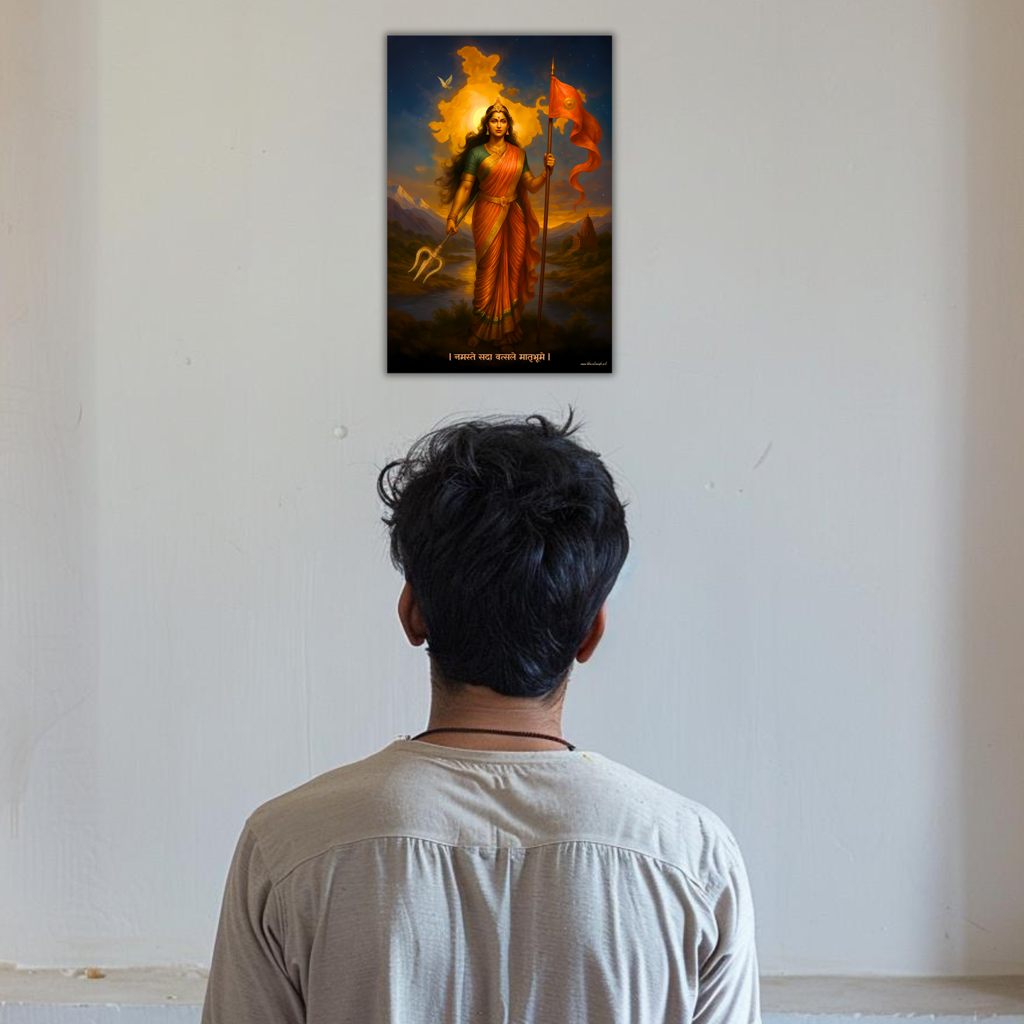 The 'नमस्ते सदा वत्सले मातृभूमे' Bharat Mata Poster | 8K | Premium Glossy