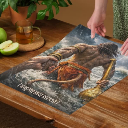 The 'हनुमंत सदा सहायते' Hanuman Ji Poster | 8K | Premium Glossy