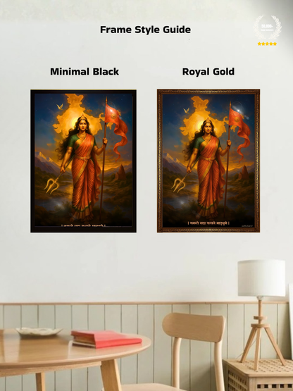 The 'नमस्ते सदा वत्सले मातृभूमे' Bharat Mata Wall Frame | Premium Quality