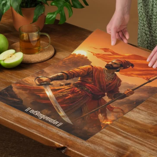 The '|| क्षत्रियकुलावतंस ||' Chatrapati Shivaji Maharaj Poster | 8K | Premium Glossy