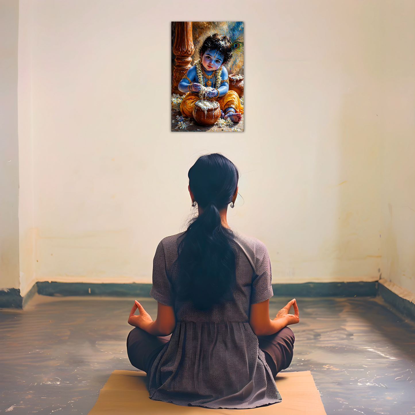 The Bal Krishna Makhanchor Poster | 8K | Premium Glossy