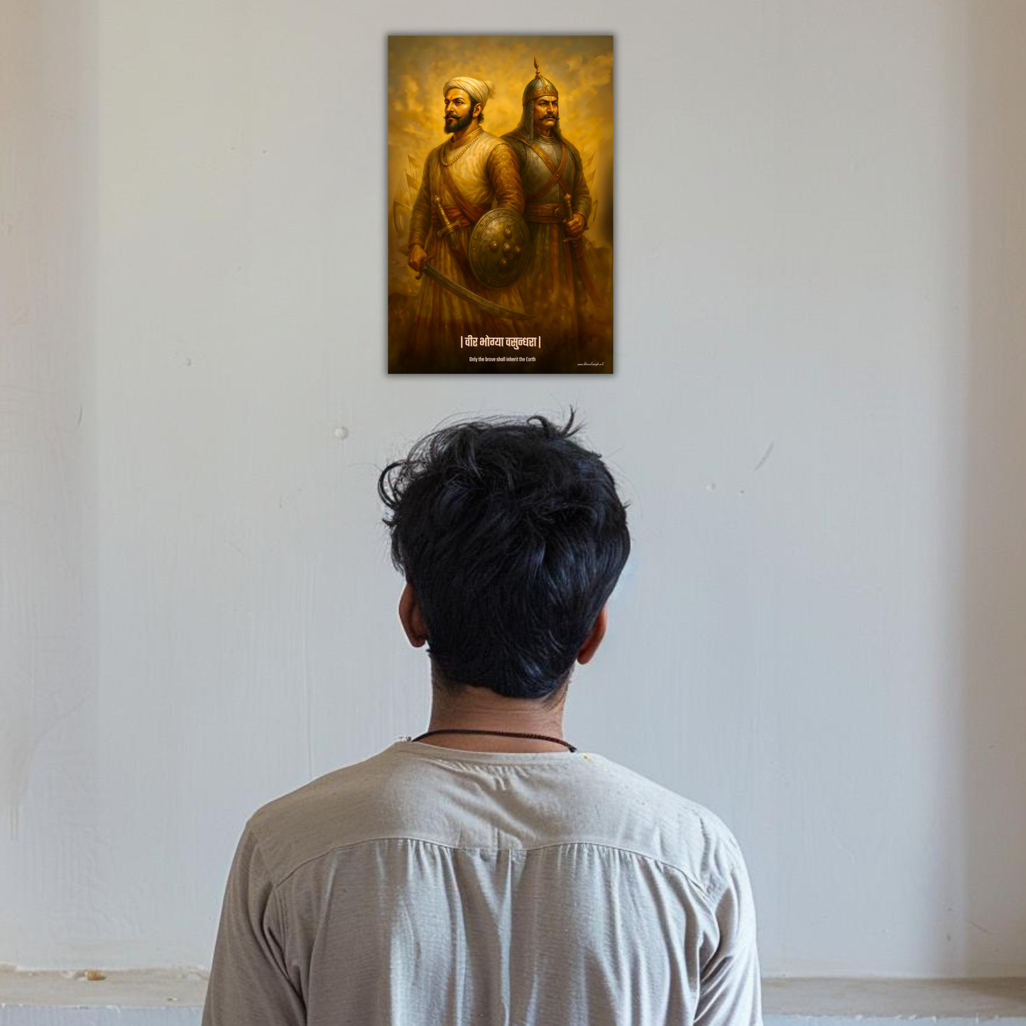 The ' वीर भोग्या वसुन्धरा' Chatrapati Shivaji Maharaj and Maharana Pratap Warrior Wall Poster | 8K | Premium Glossy