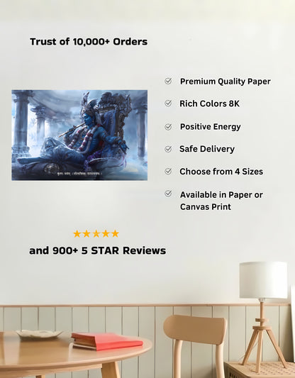 The Krishna King of Dwarka Premium Large Poster | 8K | Premium Glossy