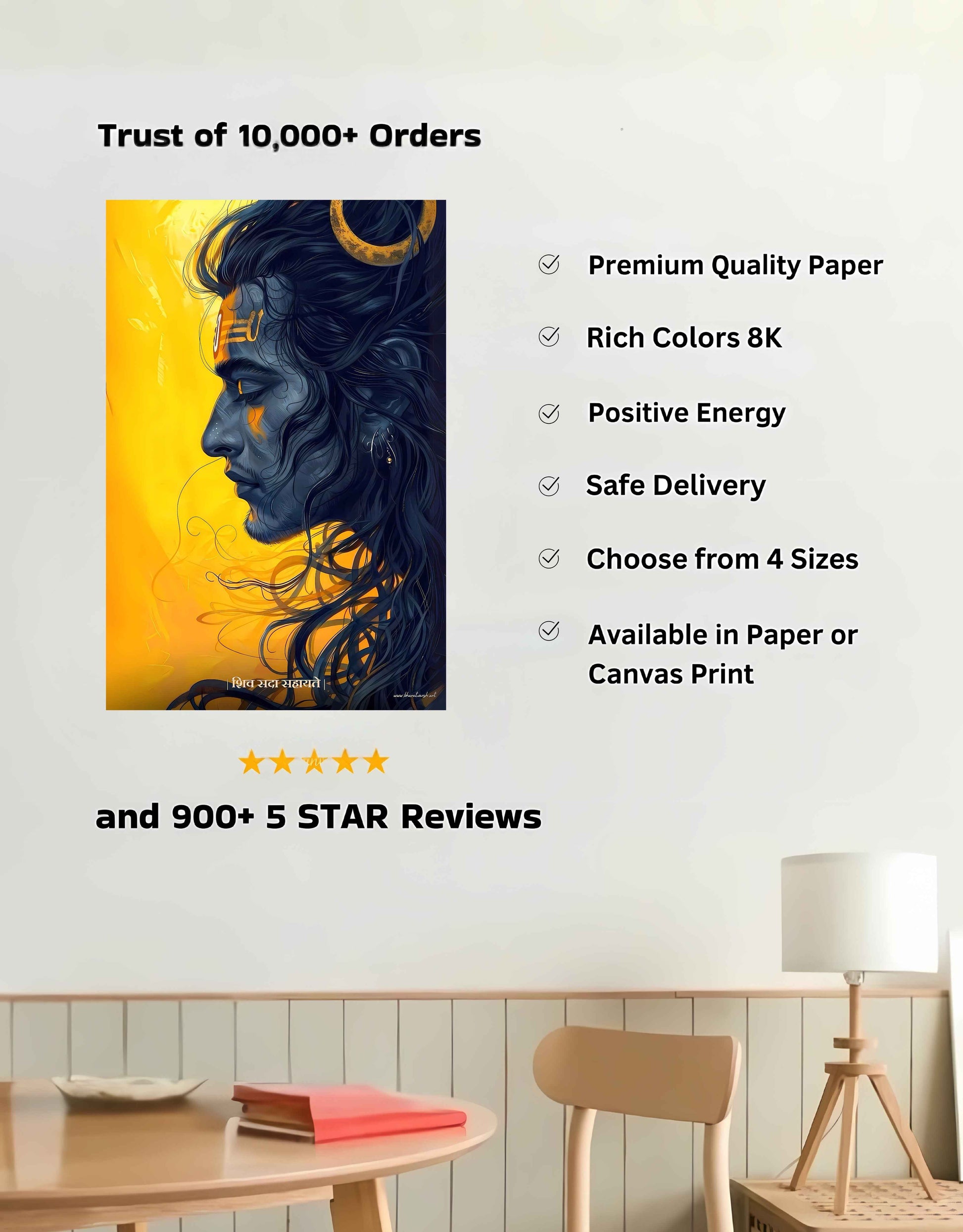 The Shiva "शिव सदा सहायते" Poster | 8K | Premium Glossy