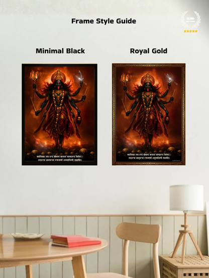 The 'रुद्ररूपां मातृरूपां' Kalimata Wall Frame | Premium Quality