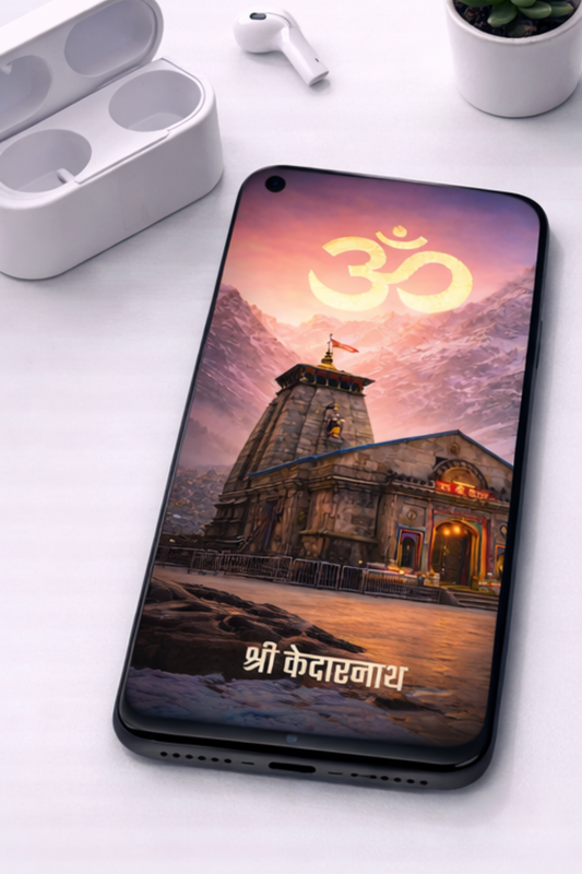 The 'श्री केदारनाथ' Kedarnath Shiv Temple Mobile Skin | Premium UV Print | Matte Finish