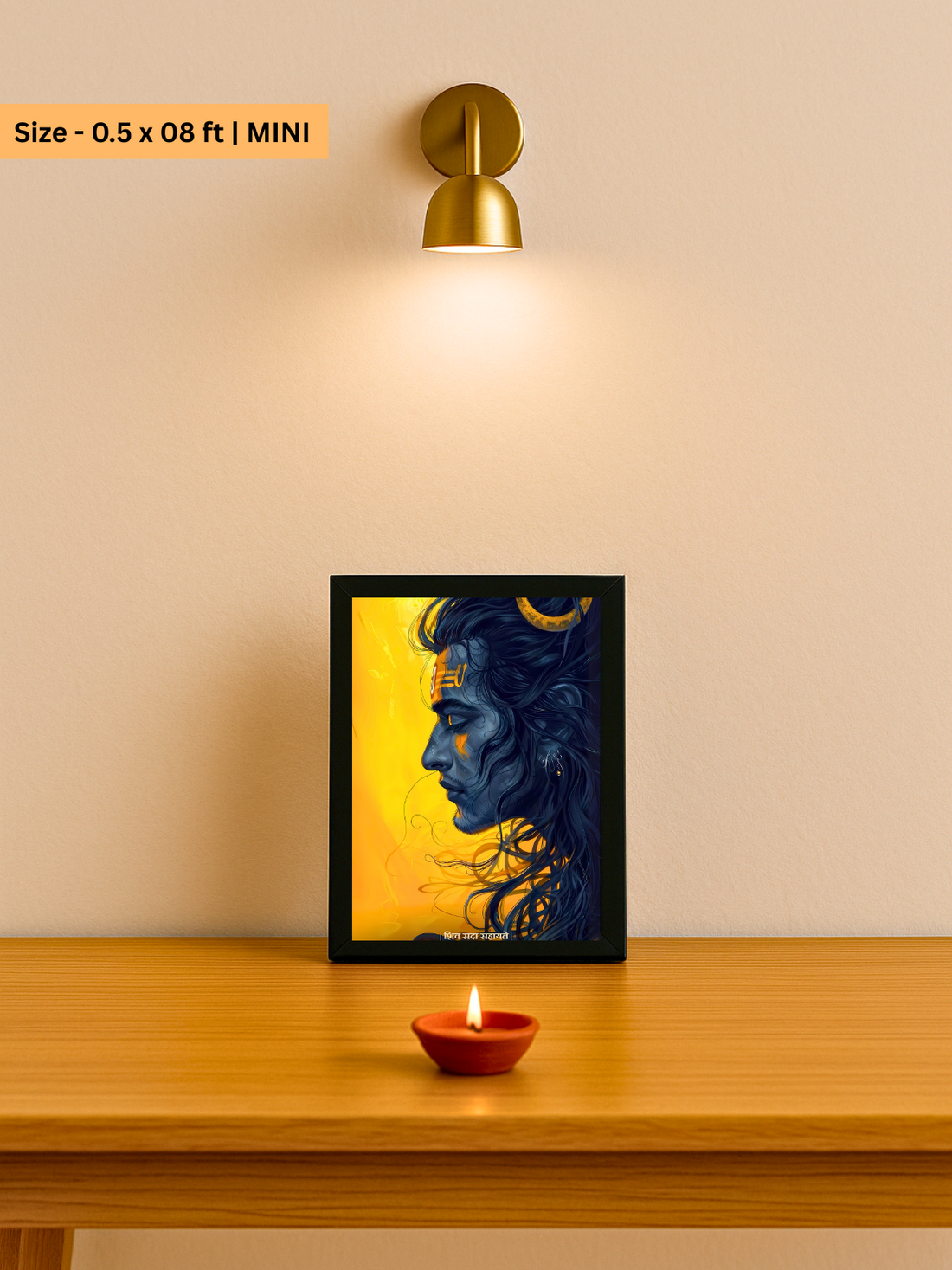 The Shiva "शिव सदा सहायते" Wall Frame | Premium Quality - Bharatvarsh Arts--Wall Poster Sets - Buy Indian Spiritual, Mythology, Gods, Warrior Wall Art - For Living Room, Decor