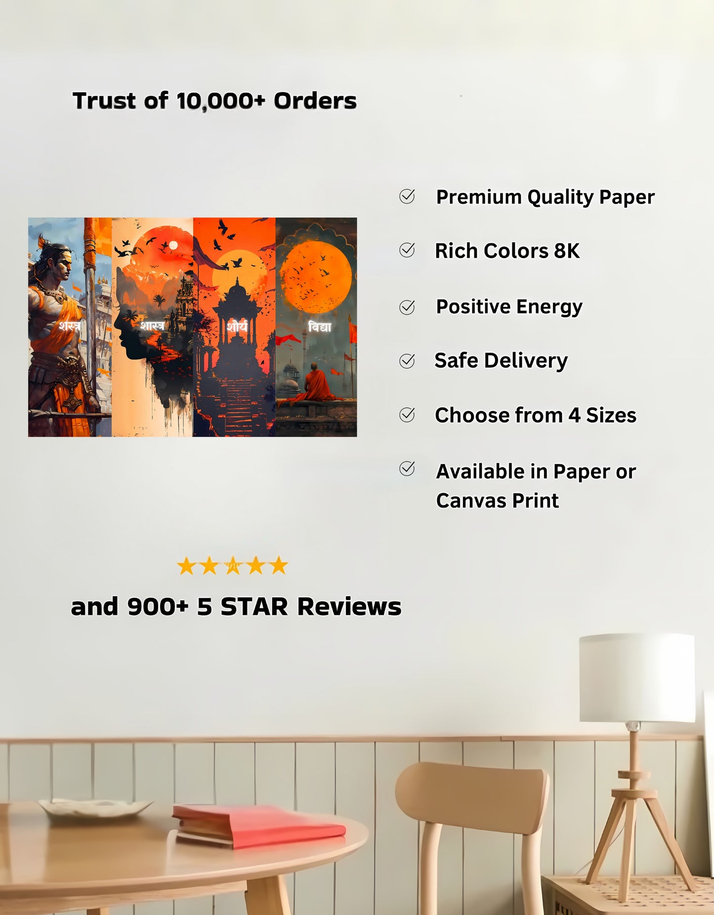 The "शस्त्र • शास्त्र • शौर्य • विद्या" Premium Large Poster | 8K | Premium Glossy