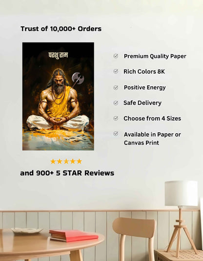 The Parshuram Meditation Large Poster | 8K | Premium Glossy