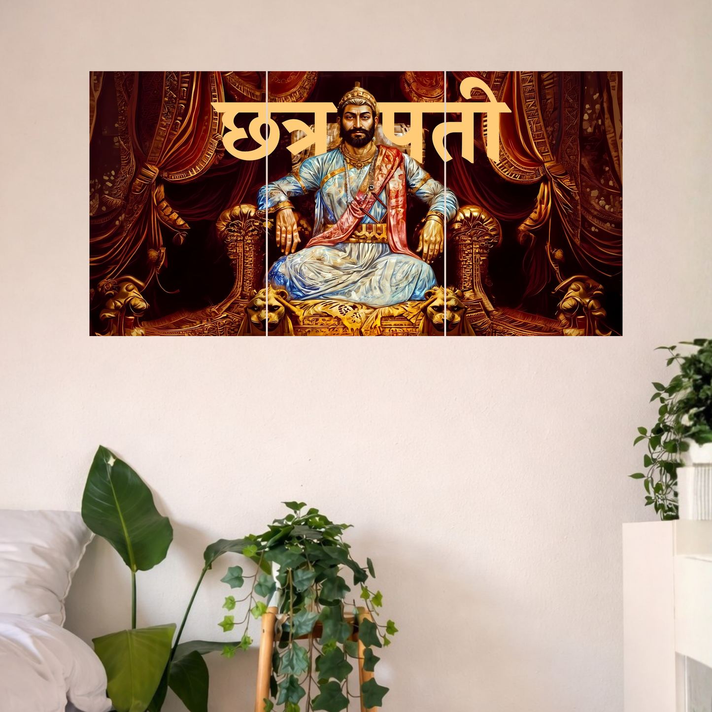 The 'छत्रपती' Chatrapati Shivaji Maharaj Epic 3 Panel SPLIT Poster | 8K | Premium Glossy
