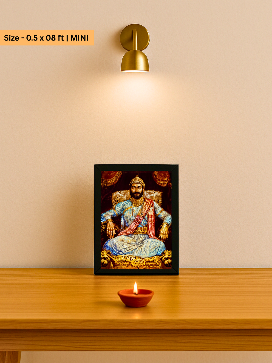 The King Chatrapati Shivaji Maharaj Wall Frame | Premium Quality - Bharatvarsh Arts--Wall Poster Sets - Buy Indian Spiritual, Mythology, Gods, Warrior Wall Art - For Living Room, Decor