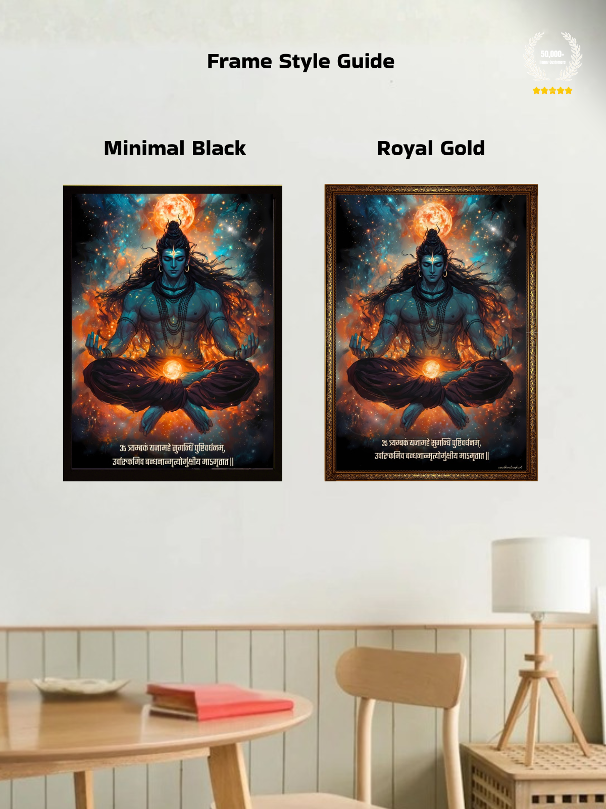 The "ॐ त्र्यम्बकं यजामहे " Lord Shiva Wall Frame | Premium Quality