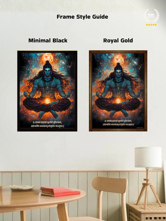 The "ॐ त्र्यम्बकं यजामहे " Lord Shiva Wall Frame | Premium Quality