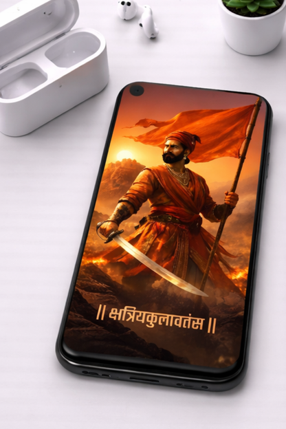 The '|| क्षत्रियकुलावतंस ||' Chatrapati Shivaji Maharaj Mobile Skin | Premium UV Print | Matte Finish