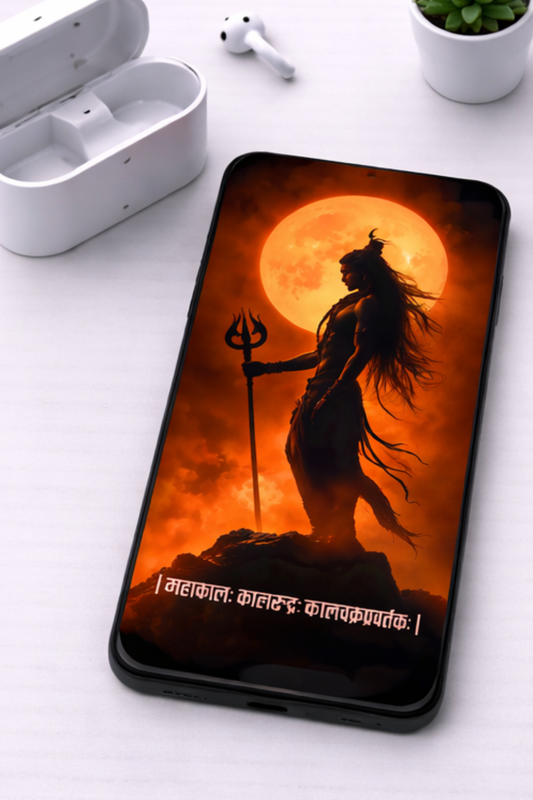 The "महाकालः कालरुद्रः" Shiva Mobile Skin | Premium UV Print | Matte Finish