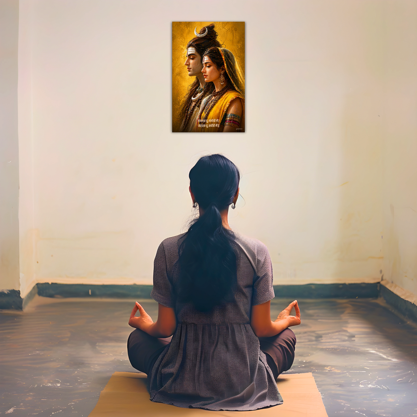 The 'गंगाधर तू, गंगोत्री मैं ' Shiv Parvati Beautiful Poster | 8K | Premium Glossy