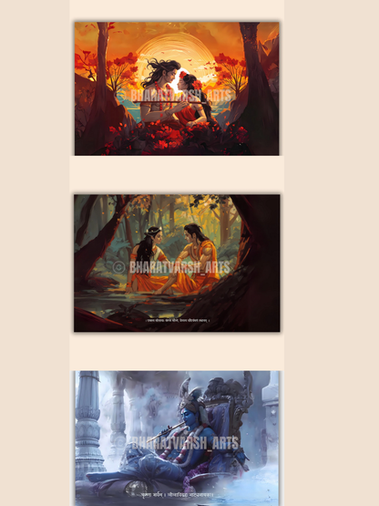 The Bharatvarsh Inner Peace Combo | 6 Premium Posters + Free Glue Tape + 2 Surprise Sticker | Size : 1 x 1.5 ft