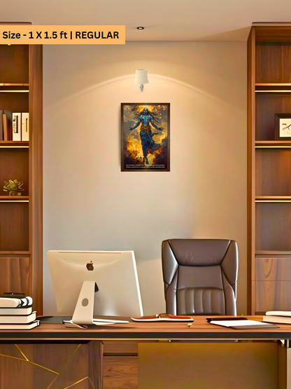 The "यदा यदा हि धर्मस्य" Krishna Bhagwan Wall Frame | Premium Quality - Bharatvarsh Arts--Wall Poster Sets - Buy Indian Spiritual, Mythology, Gods, Warrior Wall Art - For Living Room, Decor