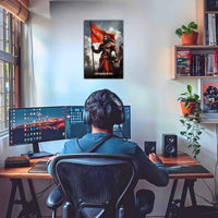 The 'यतो हनुमान् ततो जयः' Hanuman Poster | 8K | Premium Glossy - Bharatvarsh Arts--Wall Poster Sets - Buy Indian Spiritual, Mythology, Gods, Warrior Wall Art - For Living Room, Decor