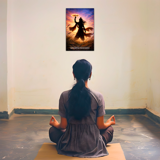 The "यदा यदा हि धर्मस्य" Krishna Bhagwan Poster | 8K | Premium Glossy
