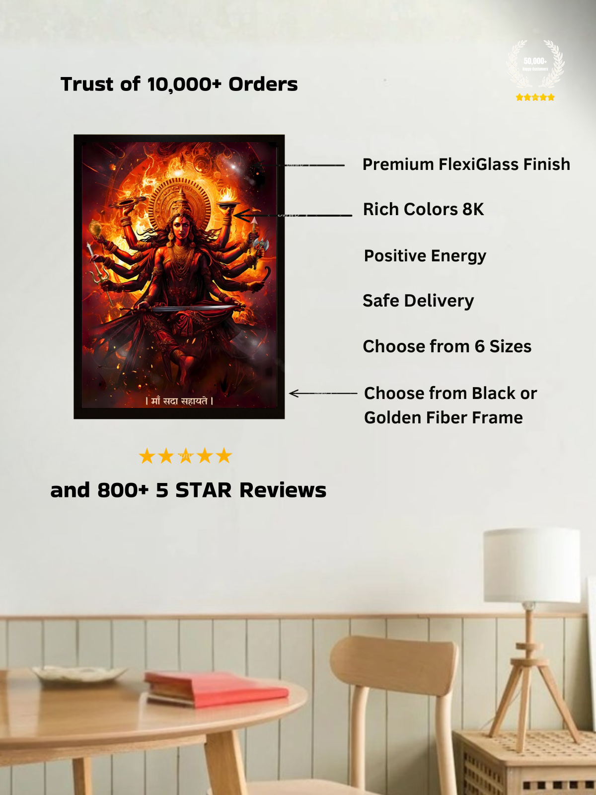 The "महिषासुरमर्दिनि" Durga Mata Wall Frame | Premium Quality