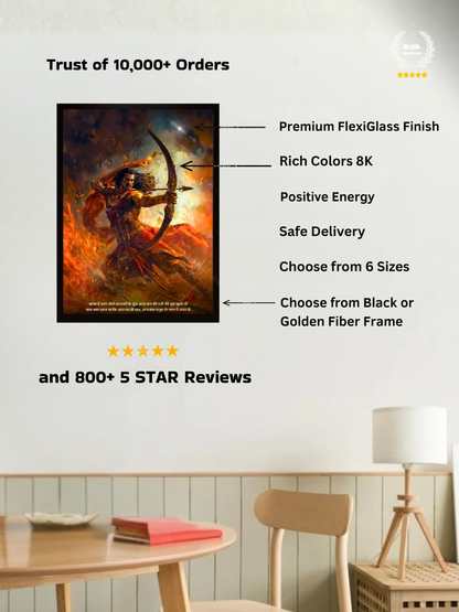 The "ब्रह्मास्त्रधारी" Arjuna Wall Frame | Premium Quality