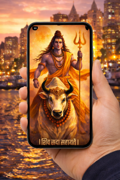 The 'शिव सदा सहायतें' Lord Shiva and Nandi Mobile Skin | Premium UV Print | Matte Finish