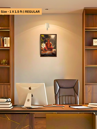 The 'अहमेव क्रान्तिः' Hanuman Meditation Wall Frame | Premium Quality - Bharatvarsh Arts--Wall Poster Sets - Buy Indian Spiritual, Mythology, Gods, Warrior Wall Art - For Living Room, Decor