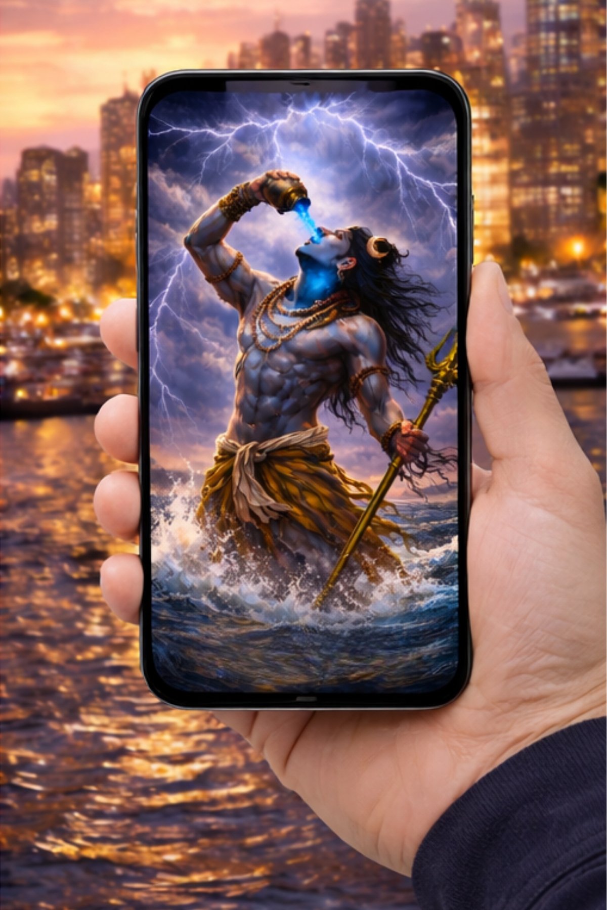 The Lord Shiva Powerful Mobile Skin | Premium UV Print | Matte Finish