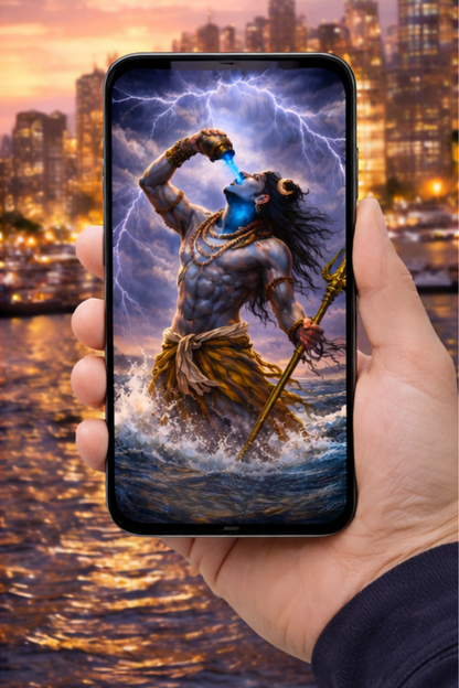The Lord Shiva Powerful Mobile Skin | Premium UV Print | Matte Finish