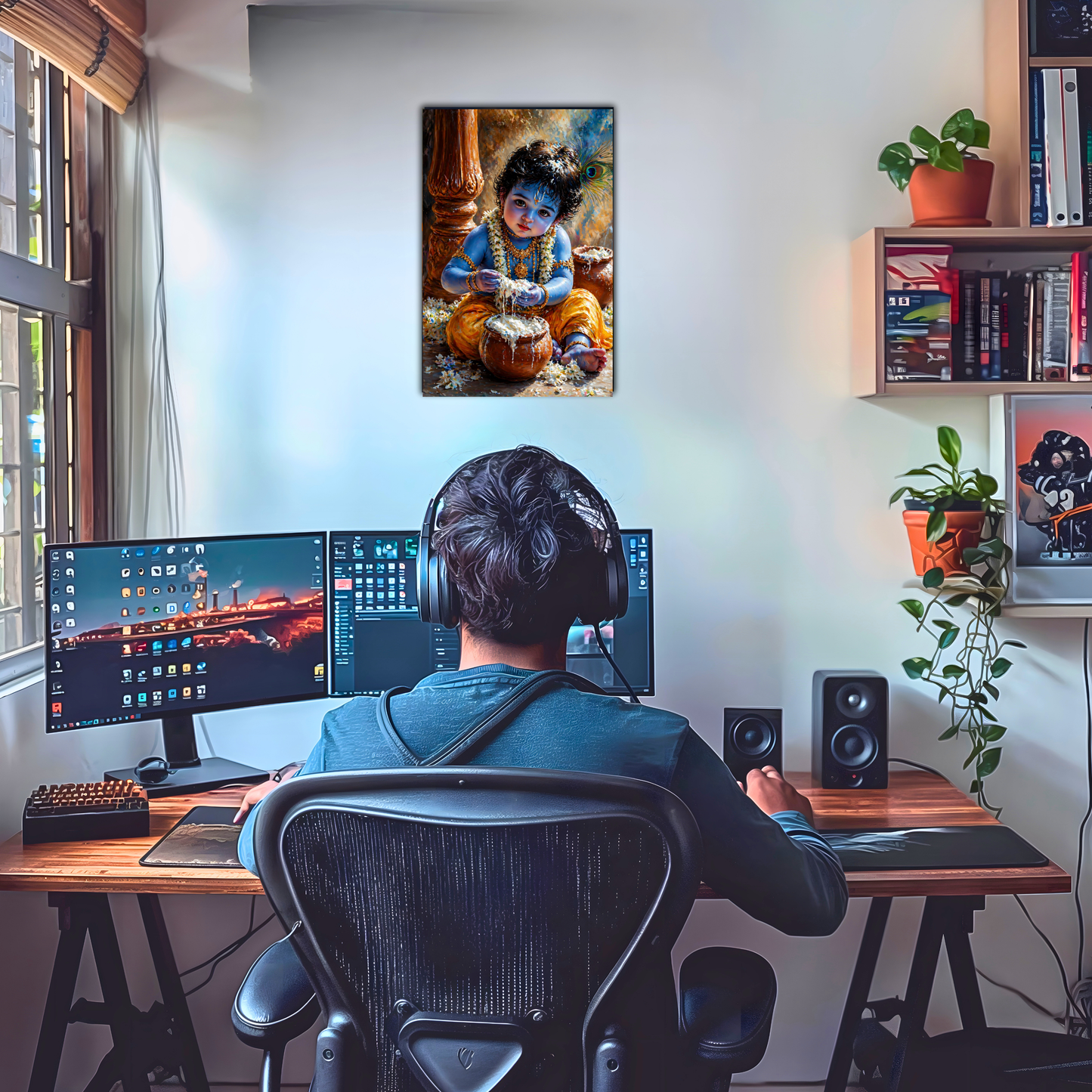 The Bal Krishna Makhanchor Poster | 8K | Premium Glossy