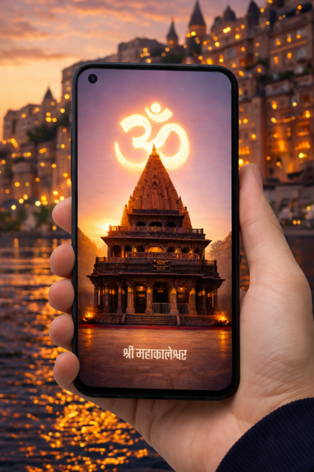 The 'श्री महाकालेश्वर' Ujjain Mahakaleshwar Shiv Temple Mobile Skin | Premium UV Print | Matte Finish