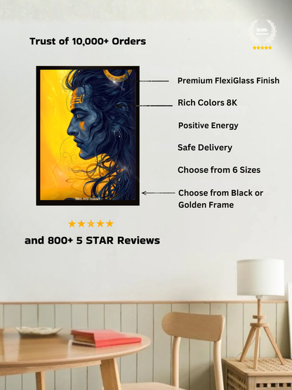 The Shiva "शिव सदा सहायते" Wall Frame | Premium Quality