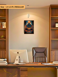 The "ॐ त्र्यम्बकं यजामहे " Lord Shiva Wall Frame | Premium Quality - Bharatvarsh Arts--Wall Poster Sets - Buy Indian Spiritual, Mythology, Gods, Warrior Wall Art - For Living Room, Decor