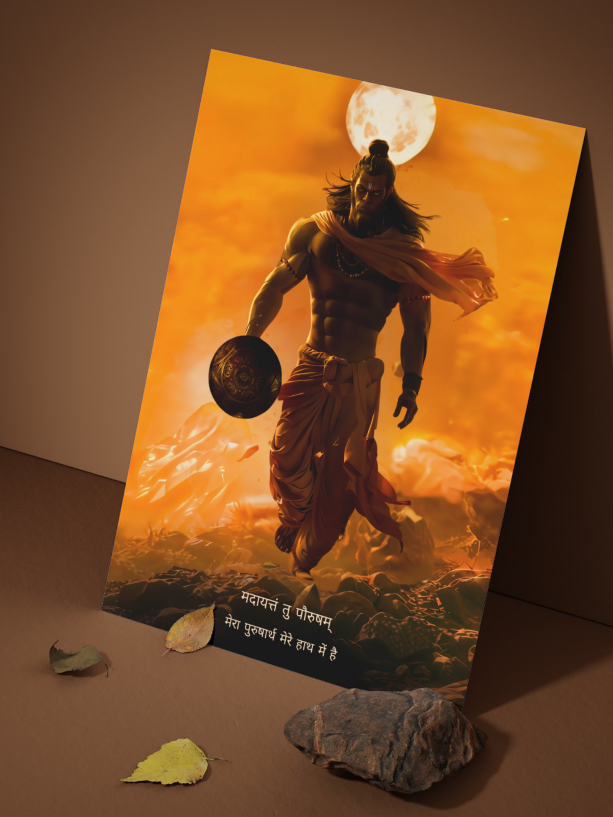 All Lord Hanuman Ji 6 Premium Posters Combo + Free Wall Friendly Glue Dots + 1 Surprise Sticker