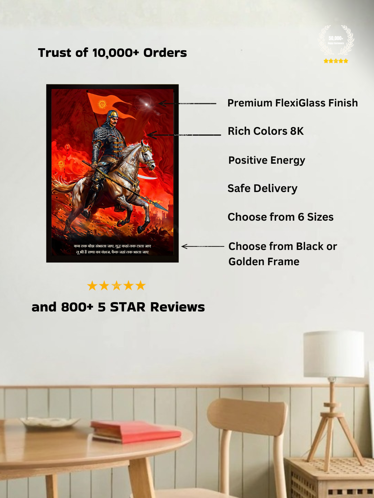 The 'तू भी है राणा का वंशज' Maharana Pratap Wall Frame | Premium Quality