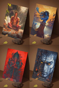 The Bharatvarsh's Complete History 25 Posters Combo + Free "शस्त्र • शास्त्र • शौर्य • विद्या" Poster + Free Fevicol EasyStick Kit + 2 Surprise Stickers ( Customisable ) | Size : 1 x 1.5 ft - Bharatvarsh Arts--Wall Poster Sets - Buy Indian Spiritual, Mythology, Gods, Warrior Wall Art - For Living Room, Decor