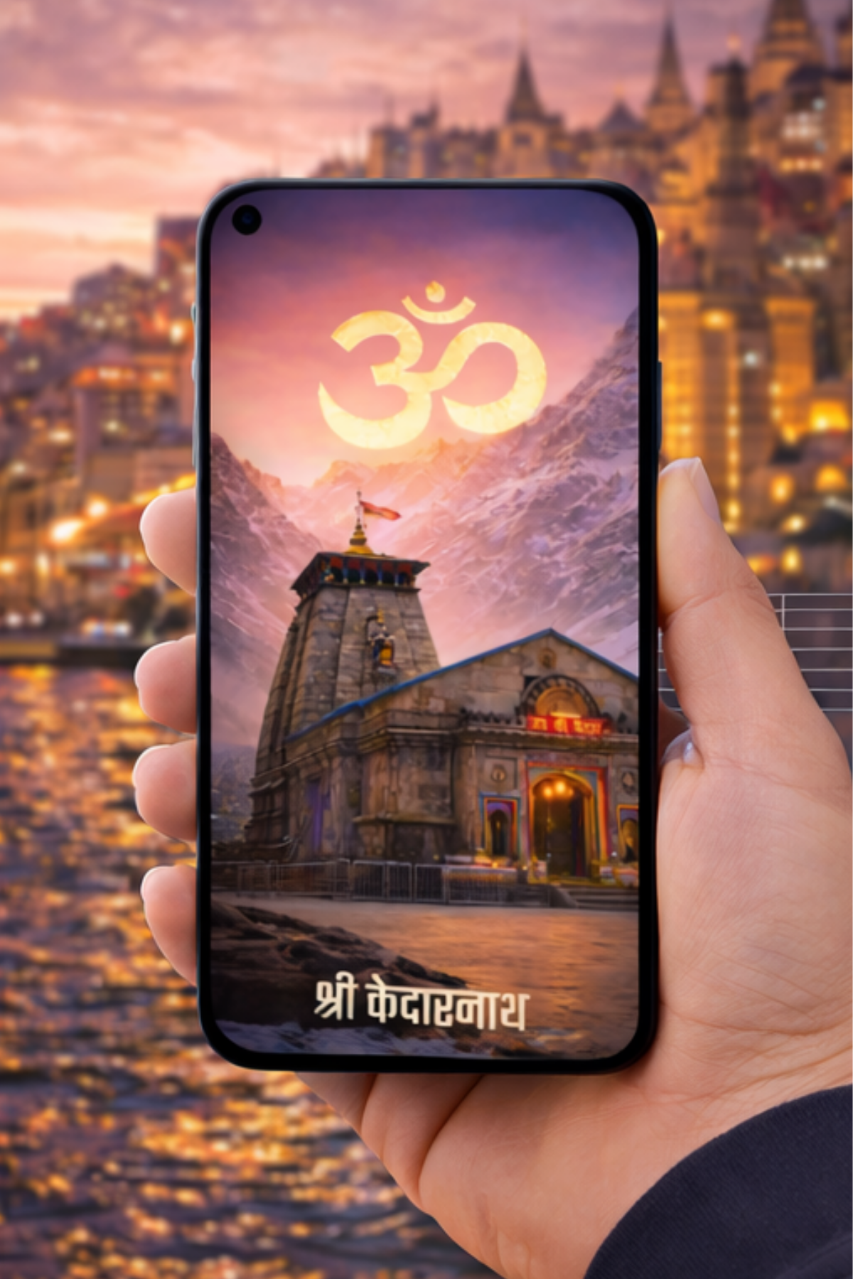 The 'श्री केदारनाथ' Kedarnath Shiv Temple Mobile Skin | Premium UV Print | Matte Finish