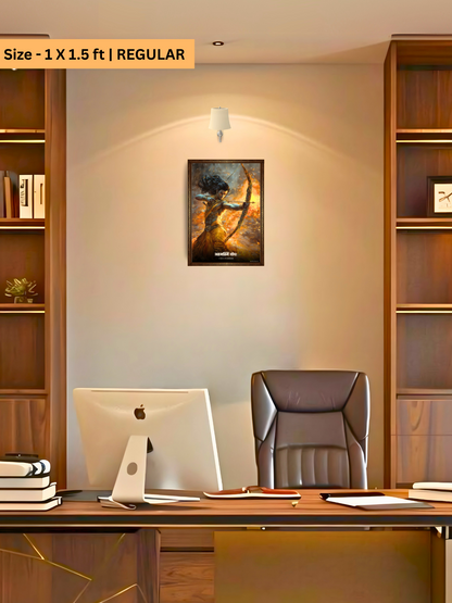 The "अहमस्मि योधः" Prabhu Shreeram Warrior Wall Frame | Premium Quality - Bharatvarsh Arts--Wall Poster Sets - Buy Indian Spiritual, Mythology, Gods, Warrior Wall Art - For Living Room, Decor