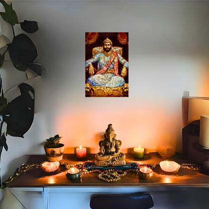 The King Chatrapati Shivaji Maharaj Poster | 8K | Premium Glossy - Bharatvarsh Arts--Wall Poster Sets - Buy Indian Spiritual, Mythology, Gods, Warrior Wall Art - For Living Room, Decor