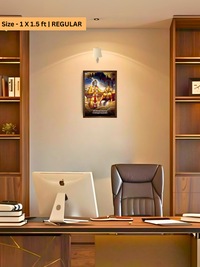 The Classic "कर्मण्येवाधिकारस्ते मा फलेषु कदाचन" Krishna Arjuna Wall Frame | Premium Quality - Bharatvarsh Arts--Wall Poster Sets - Buy Indian Spiritual, Mythology, Gods, Warrior Wall Art - For Living Room, Decor