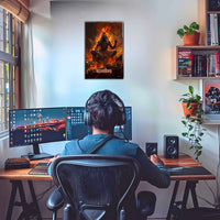 The "कालभैरव" Kaalbhairava Poster | 8K | Premium Glossy - Bharatvarsh Arts--Wall Poster Sets - Buy Indian Spiritual, Mythology, Gods, Warrior Wall Art - For Living Room, Decor