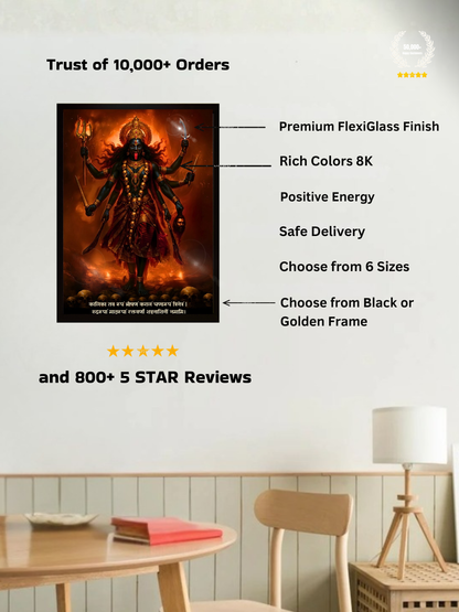 The 'रुद्ररूपां मातृरूपां' Kalimata Wall Frame | Premium Quality