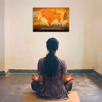 The "अखंड भारत" Akhand Bharat Poster | 8K | Premium Glossy - Bharatvarsh Arts--Wall Poster Sets - Buy Indian Spiritual, Mythology, Gods, Warrior Wall Art - For Living Room, Decor